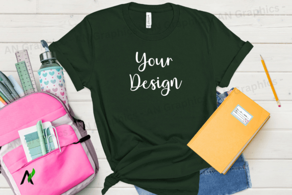 Back to School Bell Canvas Mockup - 021: Elevating Your T-Shirt Design Game