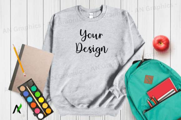 Back to School Gildan 18000 Mockup - 003