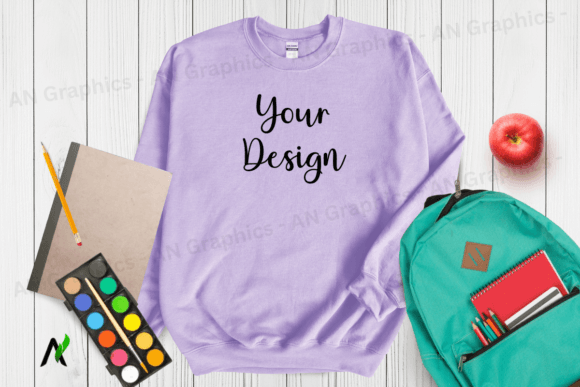 Back to School Gildan 18000 Mockup - 029