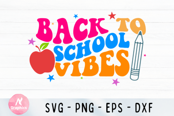 Back to School Vibes Wavy SVG