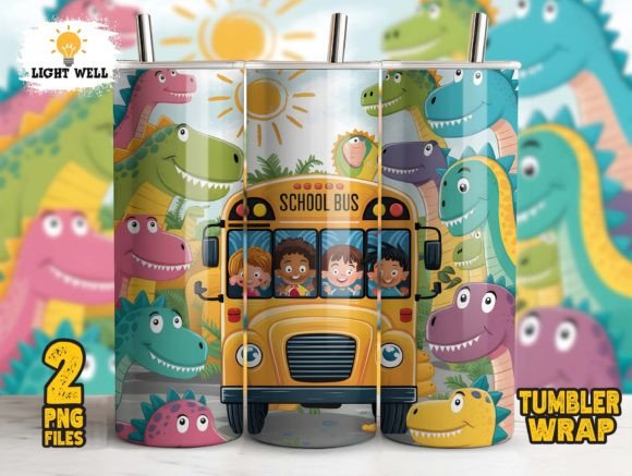 Cute Cartoon Back to School Tumbler Bus: A Digital Design Trend for Modern Creators