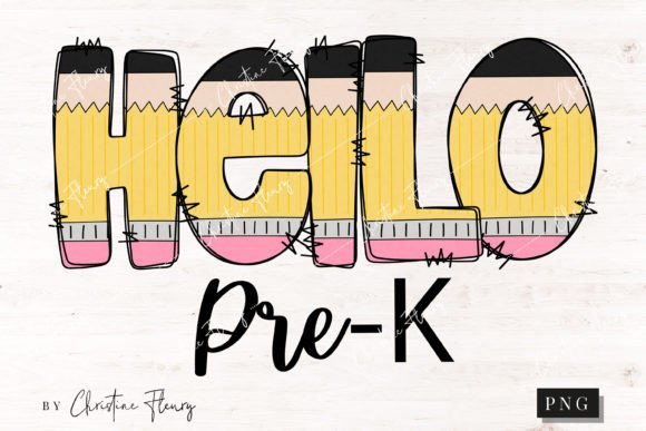 Hello Pre-K School PNG, Back to School