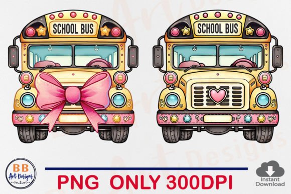School Bus Coquette Back to School PNG: A Versatile Design for Creative Projects