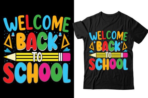 Welcome-back-to-school-1 T-Shirt Design: A Versatile and Editable Graphic for Printers and Creators