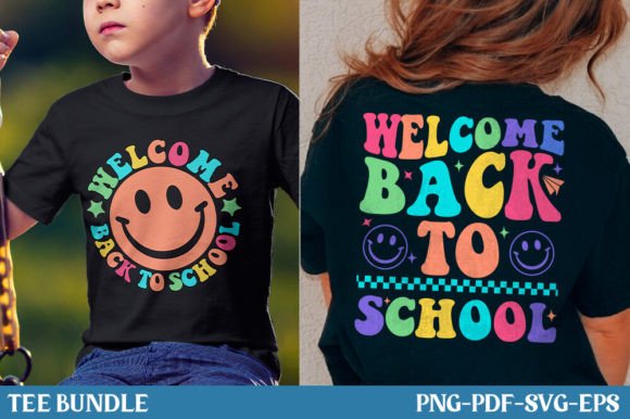 Welcome Back to School: Retro Groovy PNG and SVG Designs for Creative Projects